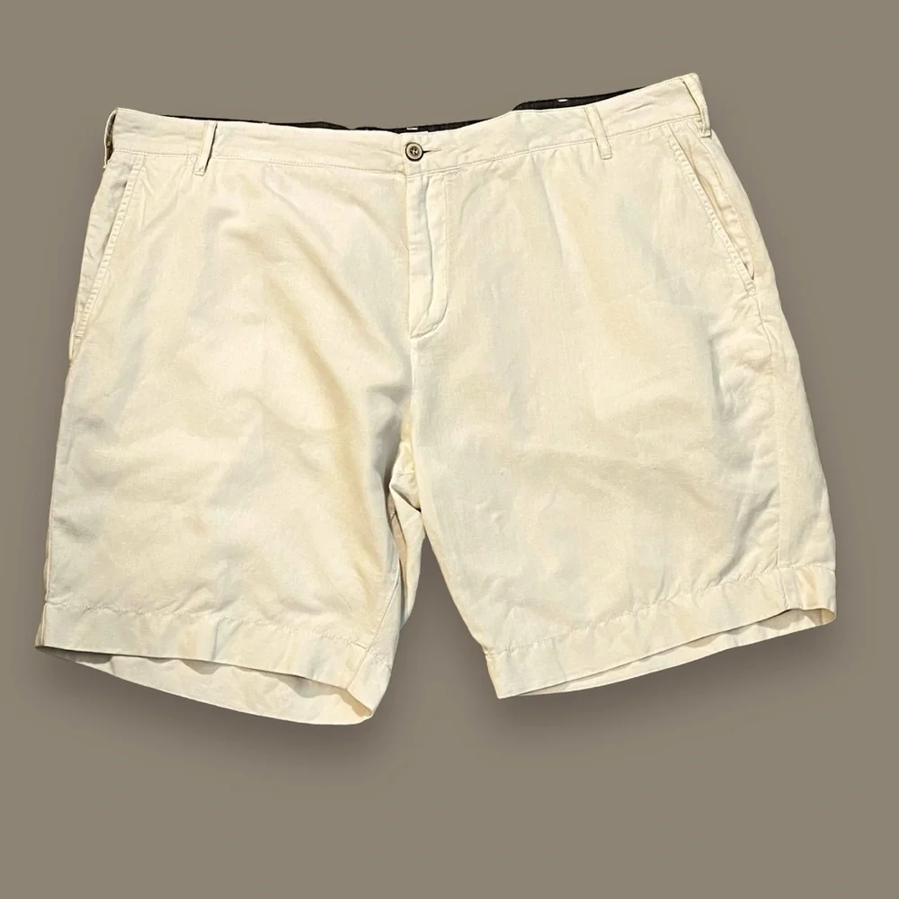 Faherty Malibu Shorts Linen Cotton Chinos Stone Lightweight Golf Pockets Mens 40